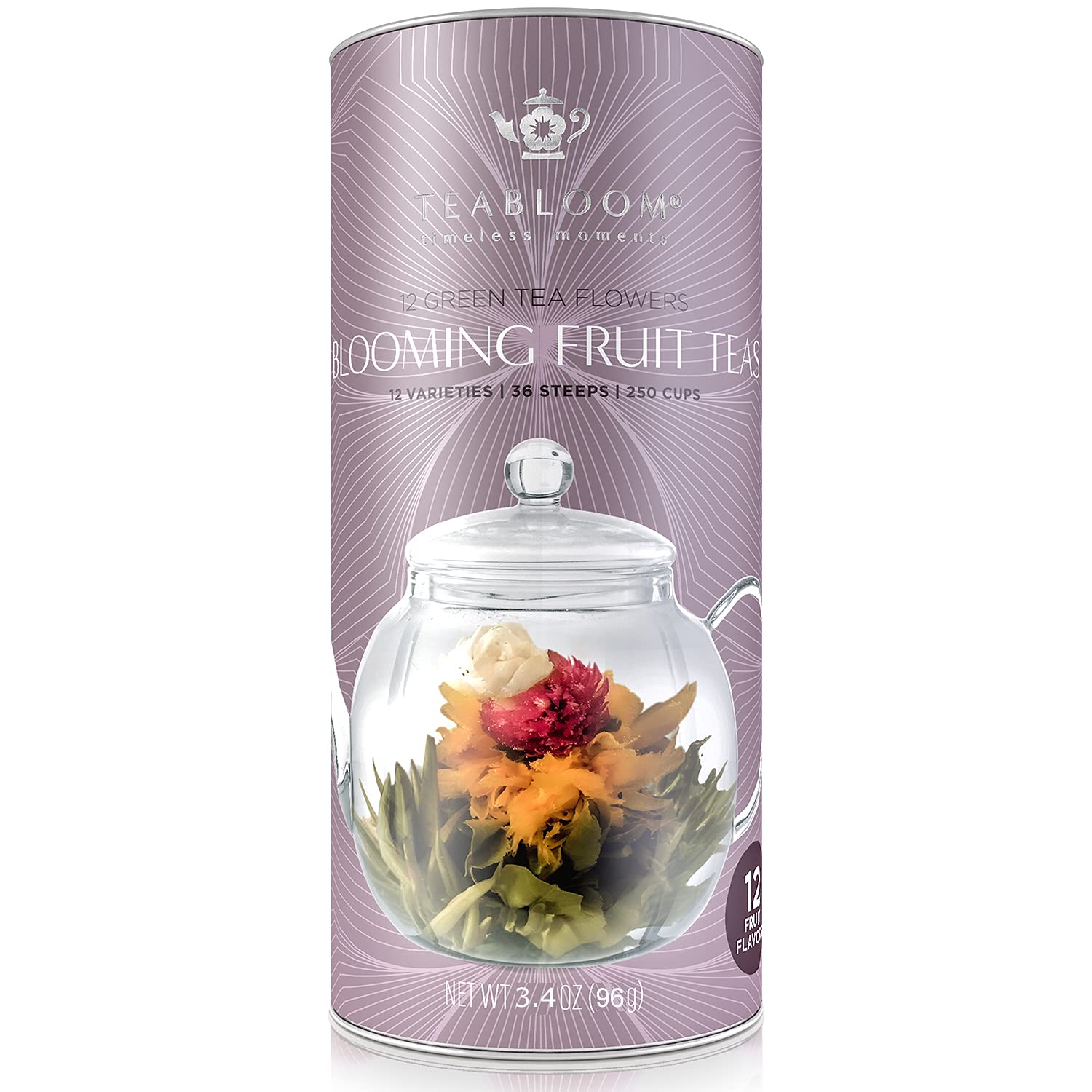 Teabloom premium gift canister image communicates thoughtful present for tea lovers.