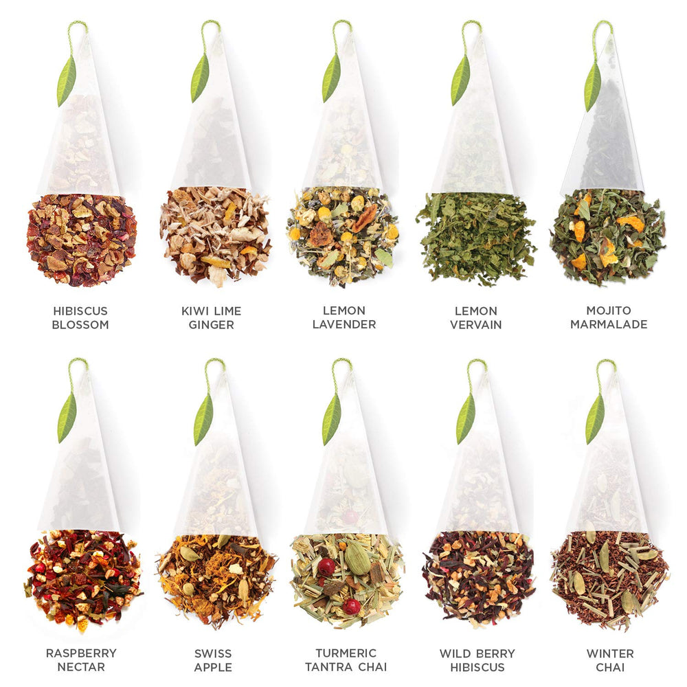 Tea Forte Harvest Apple Spice pyramid infuser with cozy spice notes
