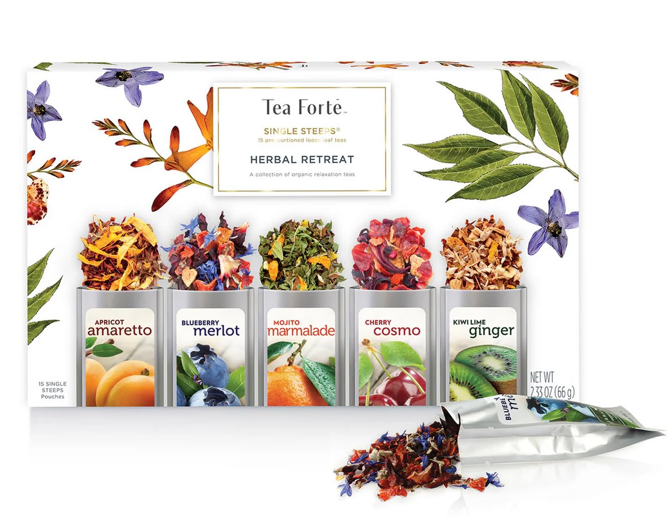 Tea Forte Herbal Retreat Sampler box for easy at-home tasting and gifting.