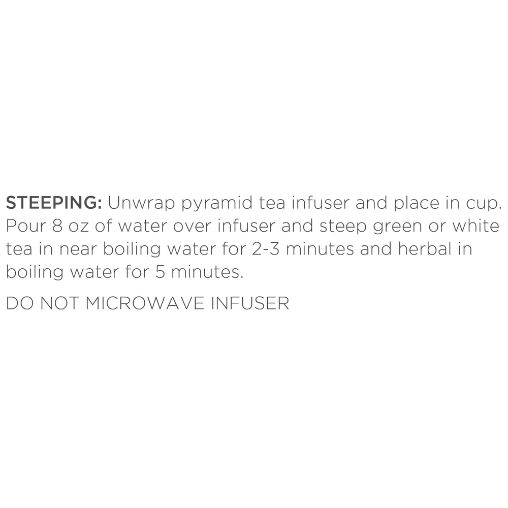 Tea Forte Lemon Lavender tea bag showing citrus floral notes and soothing aroma.