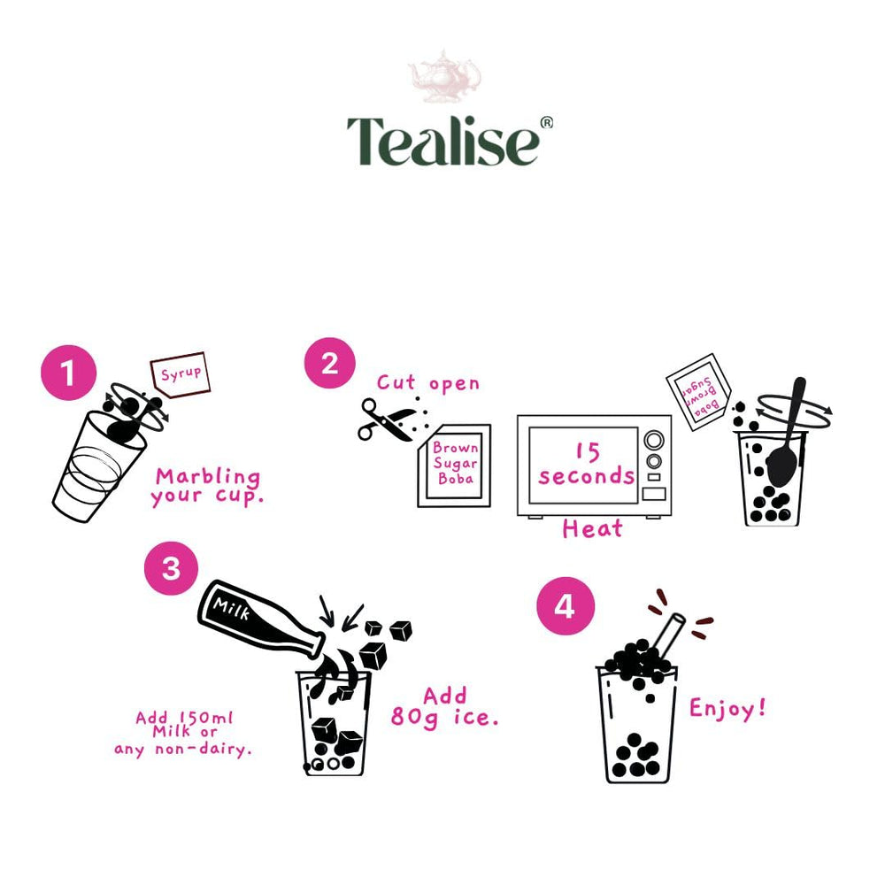 Tealise Brown Sugar bubble tea with caramel pearls