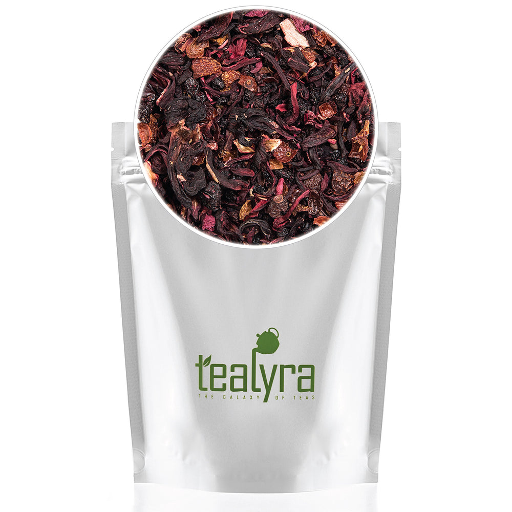 Tealyra Cherry Goddess packaging-110g shows premium loose leaf tea.