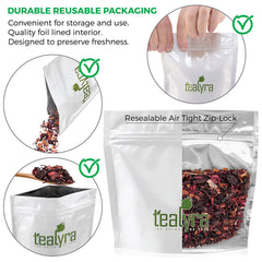 Tealyra Cherry Goddess tea blend showing berry and hibiscus aromas.