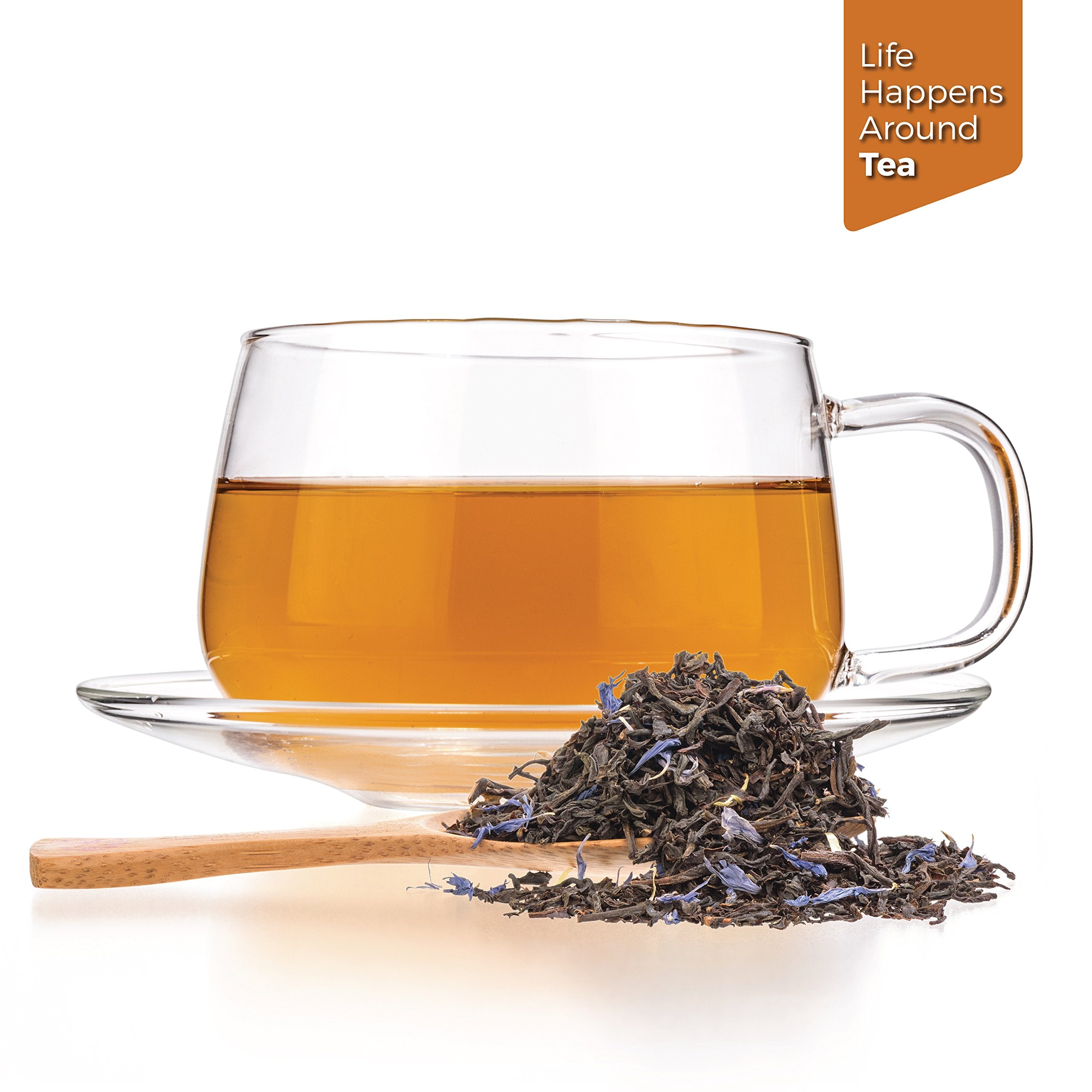 Tealyra Cream Earl Grey Moonlight cornflowers add a delicate floral note and color.