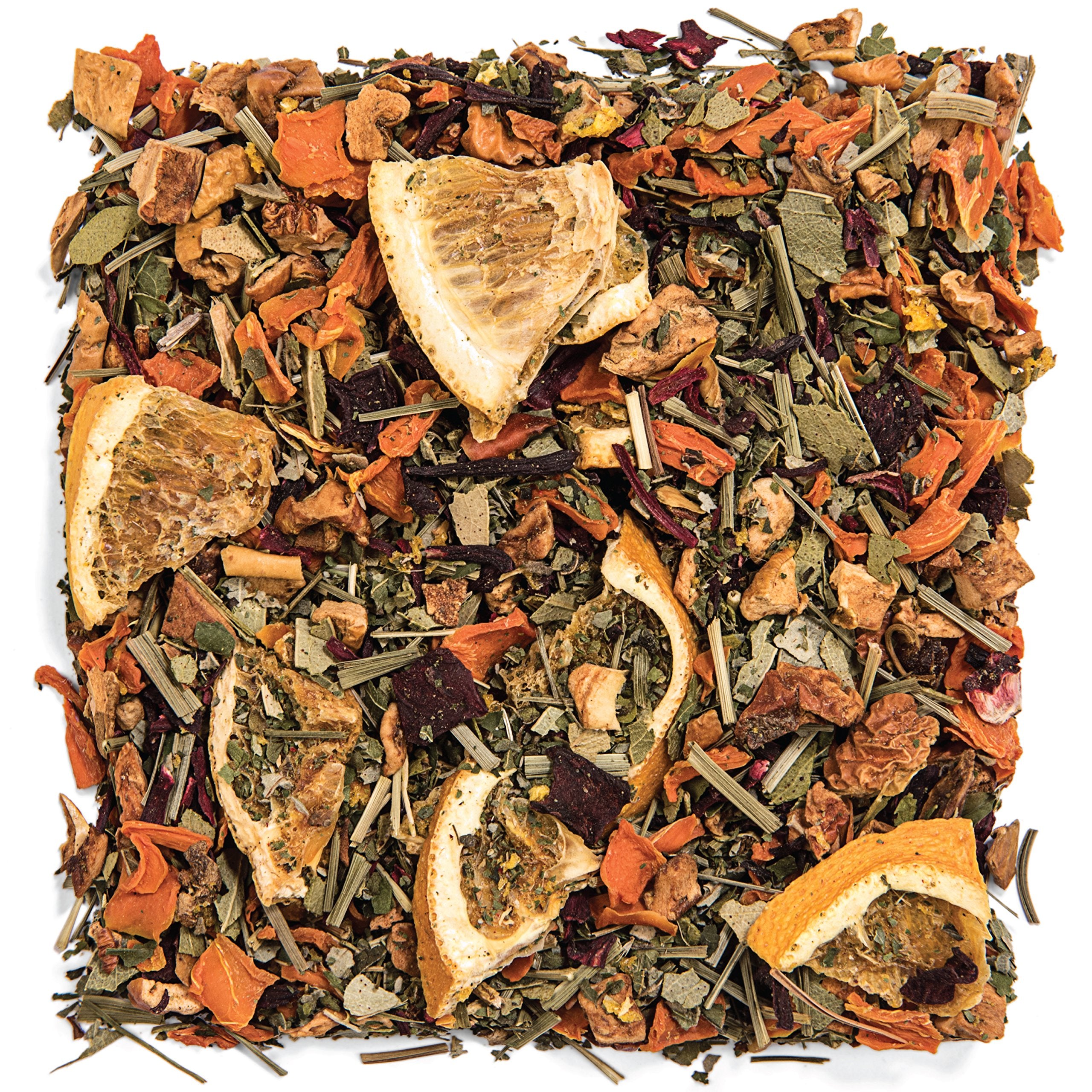 Tealyra 100 percent natural herbal blend ideal for hot or iced serving.