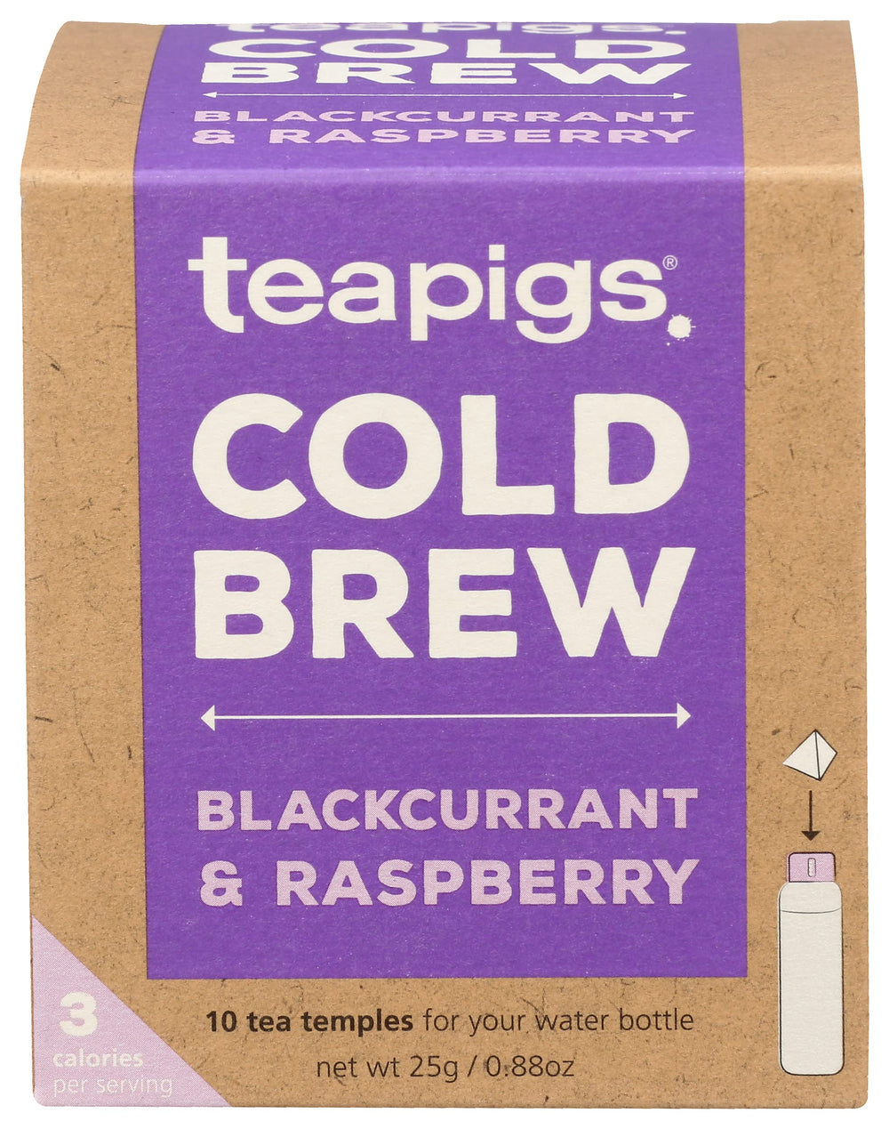 teapigs blackcurrant and raspberry cold brew tea bags for caffeine-free hydration and berry flavor