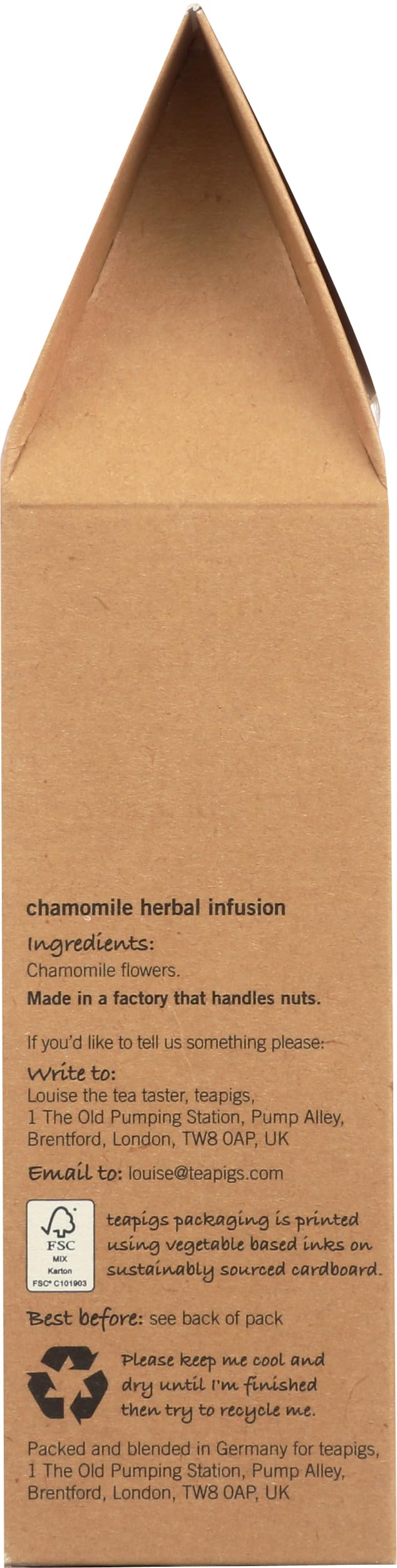 teapigs Chamomile steeping mist over mug inviting a calming break