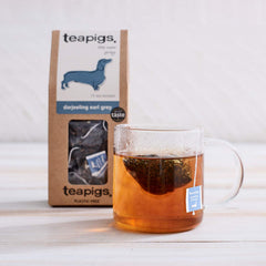 Teapigs Darjeeling Earl Grey bergamot citrus note emphasizes bright aroma.