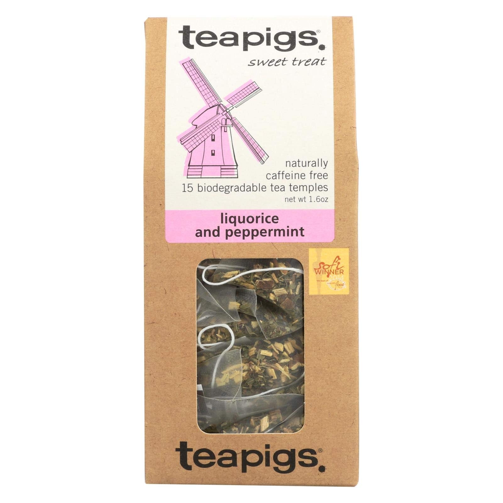 Teapigs Liquorice and Peppermint pack front with inviting aroma for a relaxing ritual.