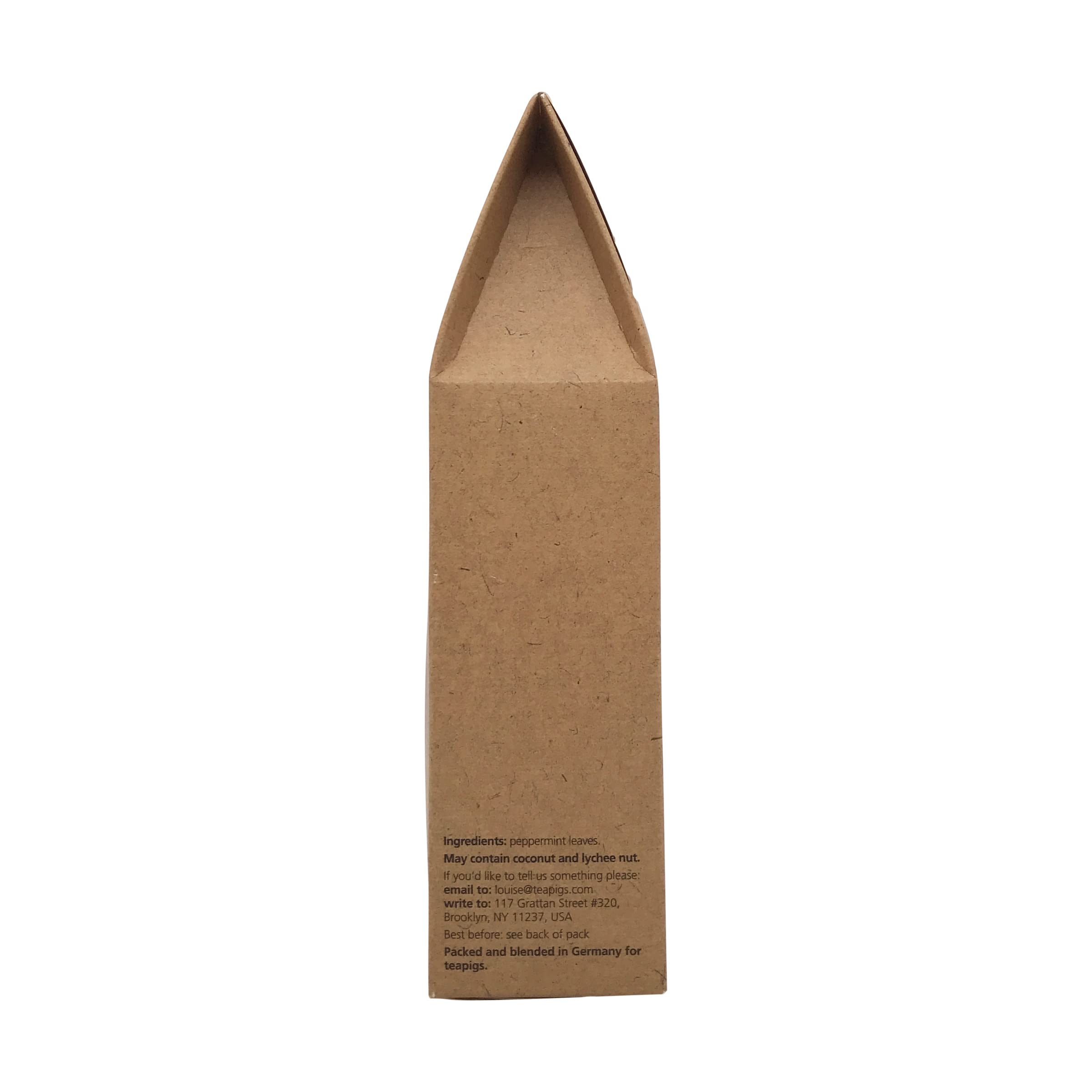 teapigs Peppermint Leaves Brewed Cup captures bright mint aroma in hot tea.