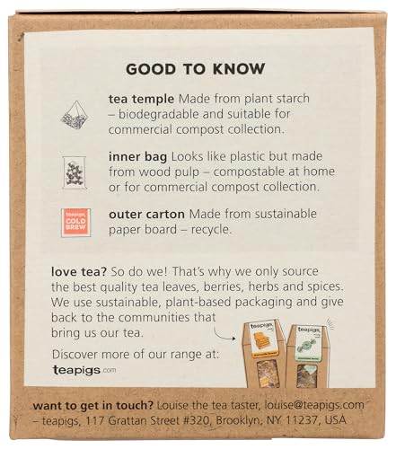 teapigs peach mango cold brew packaging emphasizes a value-friendly stock for the fridge.
