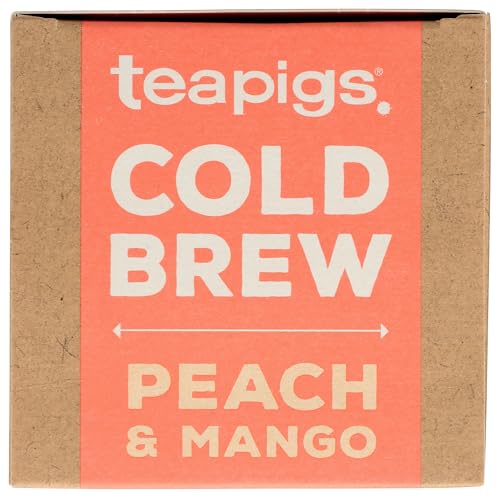 teapigs peach mango cold brew served glass invites you to sip a fruity pick-me-up.