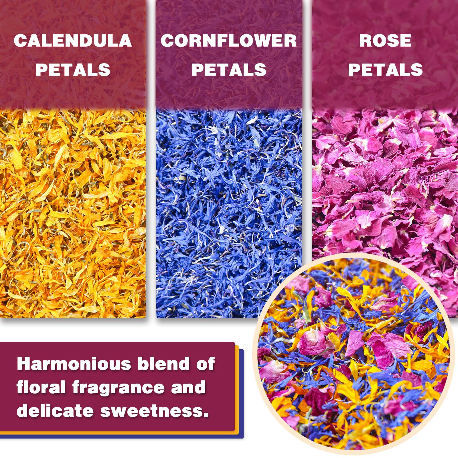 TEARELAE calendula petal closeup revealing sunny tones for toppings and ice cream.