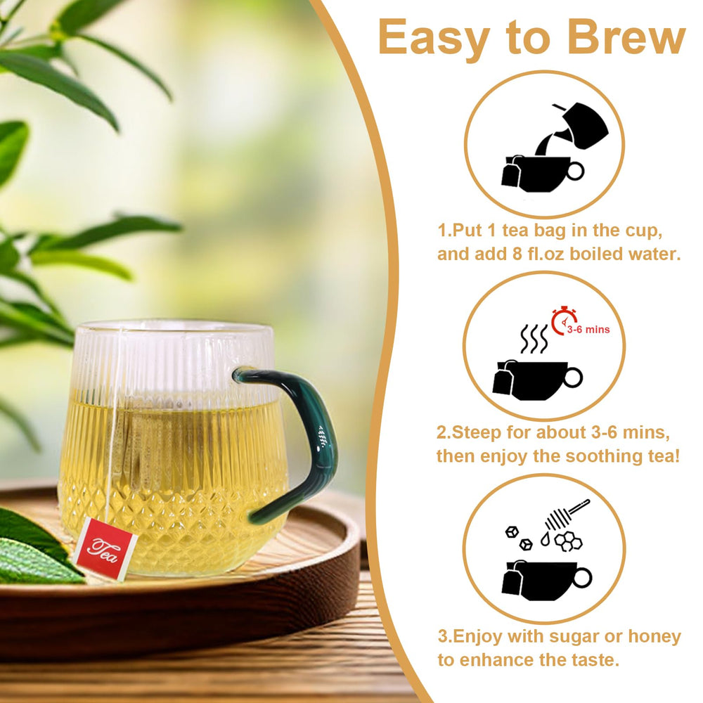 Brewing TEARELAE chamomile tea to steep a soothing cup.