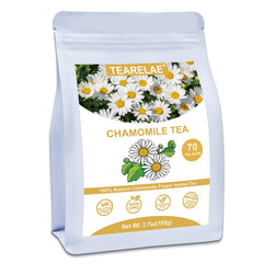 TEARELAE Chamomile tea bags in packaging for caffeine-free evening ritual.