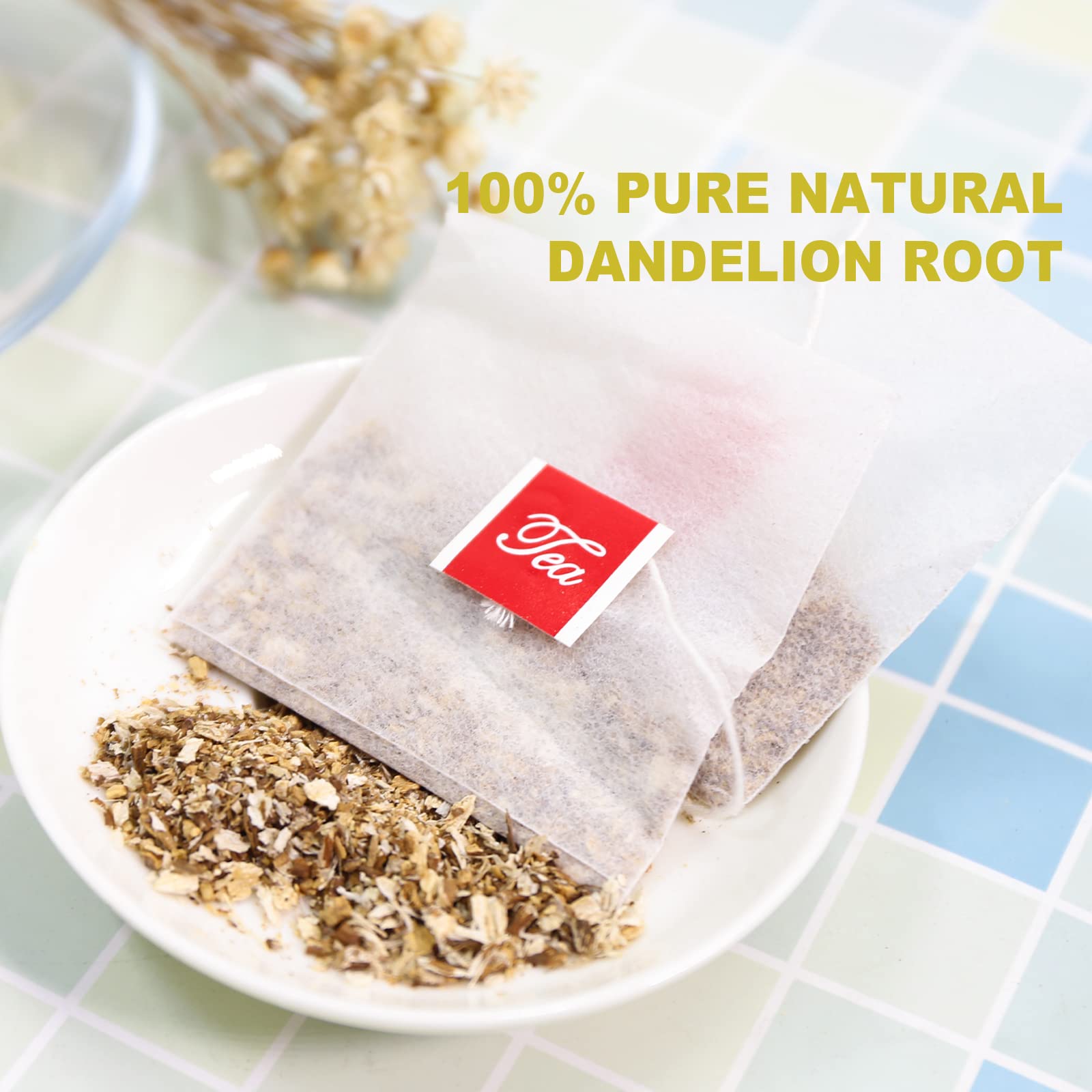 TEARELAE dandelion roots closeup highlighting premium ingredients for digestive comfort