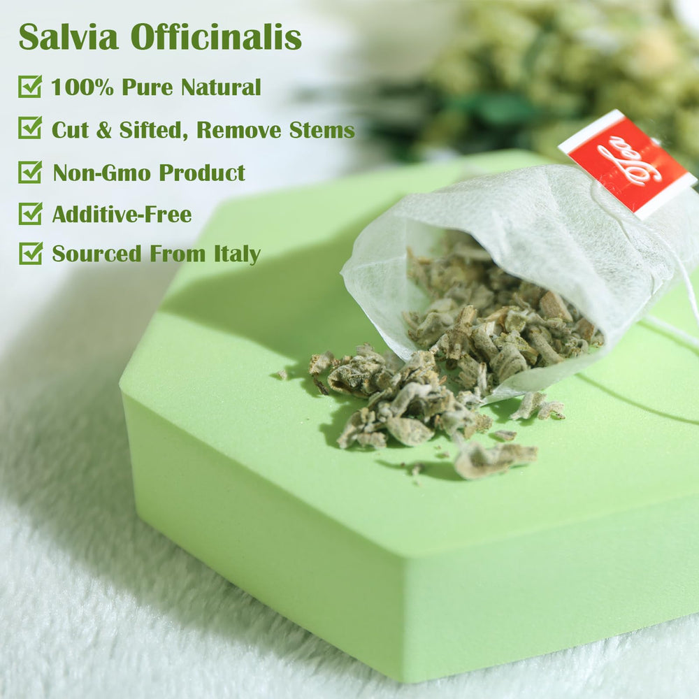 TEARELAE dried sage leaves highlighting natural quality for infusion