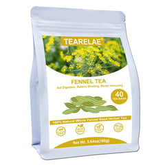 TEARELAE fennel tea bags packshot showing premium packaging and brand name