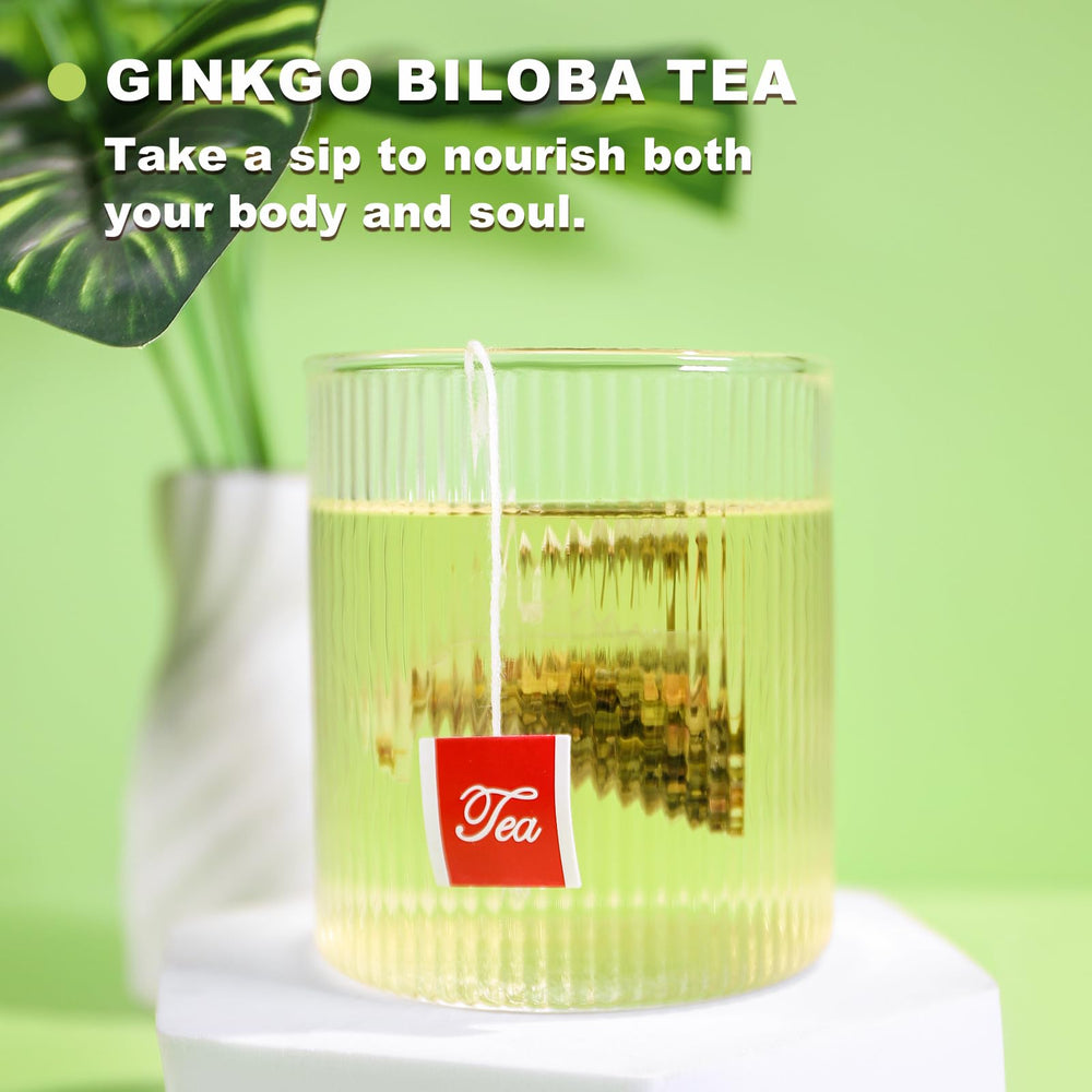 TEARELAE Ginkgo Biloba Tea Leaf detail shows finely cut leaves and healthy color