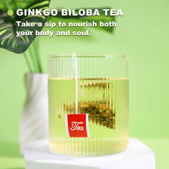 TEARELAE Ginkgo Biloba Tea Leaf detail shows finely cut leaves and healthy color