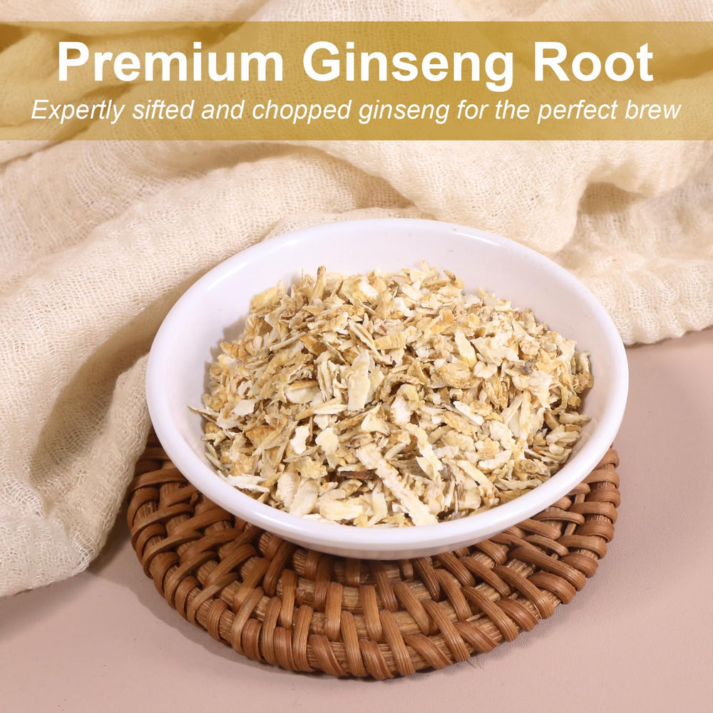 TEARELAE ginseng tea bags close-up shows premium infusion for energy