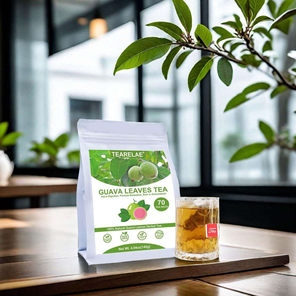 TEARELAE Guava Leaves Tea Bags Ultrasonic Strings—glue-free, pure flavor.