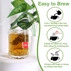 TEARELAE Guava Leaves Tea Brewed Cup showcasing mild, grassy aroma.