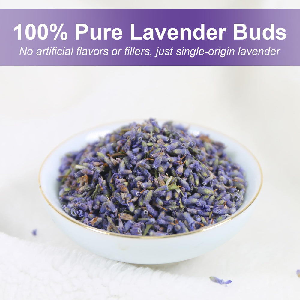 TEARELAE Lavender Tea steeping in a cup for a calming afternoon break.