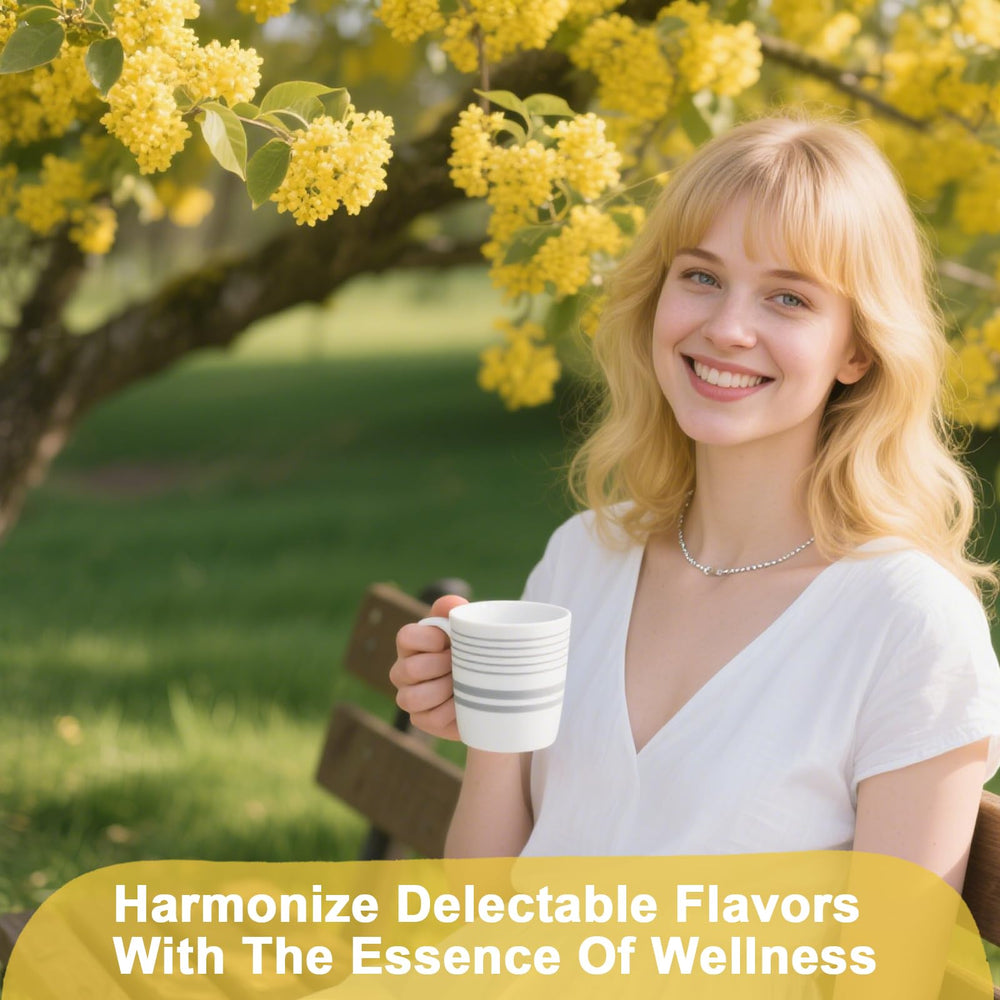 TEARELAE Linden tea blended with chamomile for a harmonious infusion.