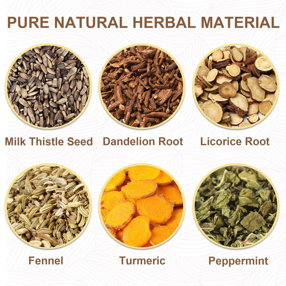 TEARELAE milk thistle and dandelion ingredients blend for digestion support.