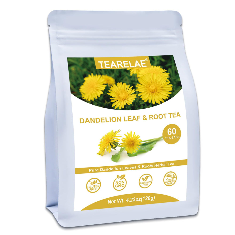 TEARELAE packaging with dandelion tea bags preserving freshness