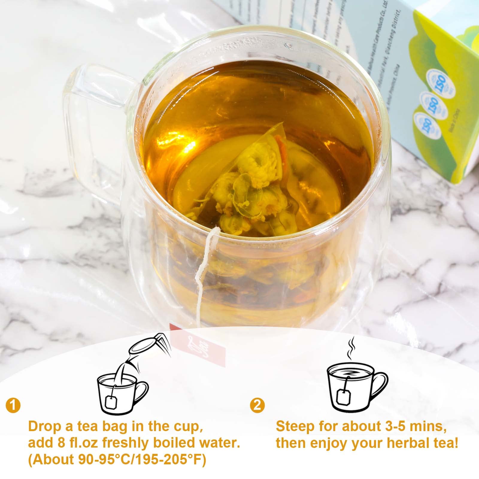 TEARELAE recyclable bottle holds 20 tea bags for easy sharing.