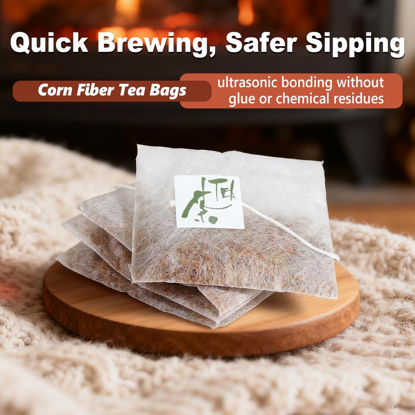 TEARELAE Rooibos tea bags packaging on a kitchen counter.