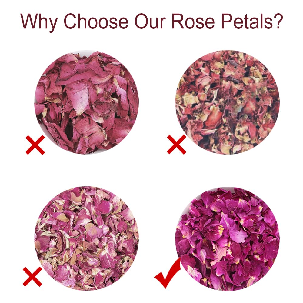TEARELAE rose petals ready for candle and soap making.