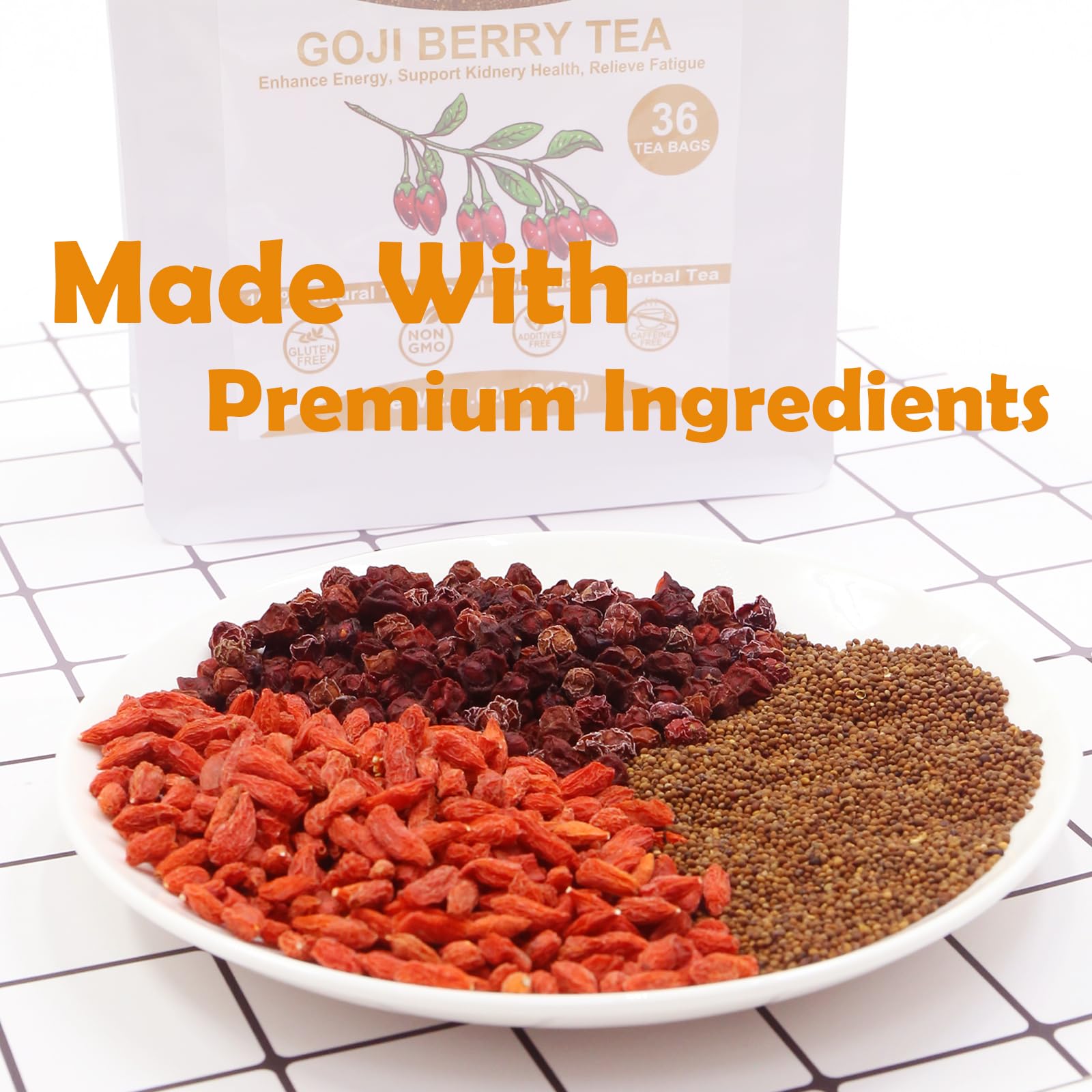 TEARELAE semen-dodder-schisandra ingredients image highlights traditional herbal components.