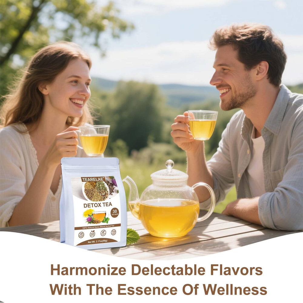 TEARELAE tea bags closeup highlighting natural herbs.