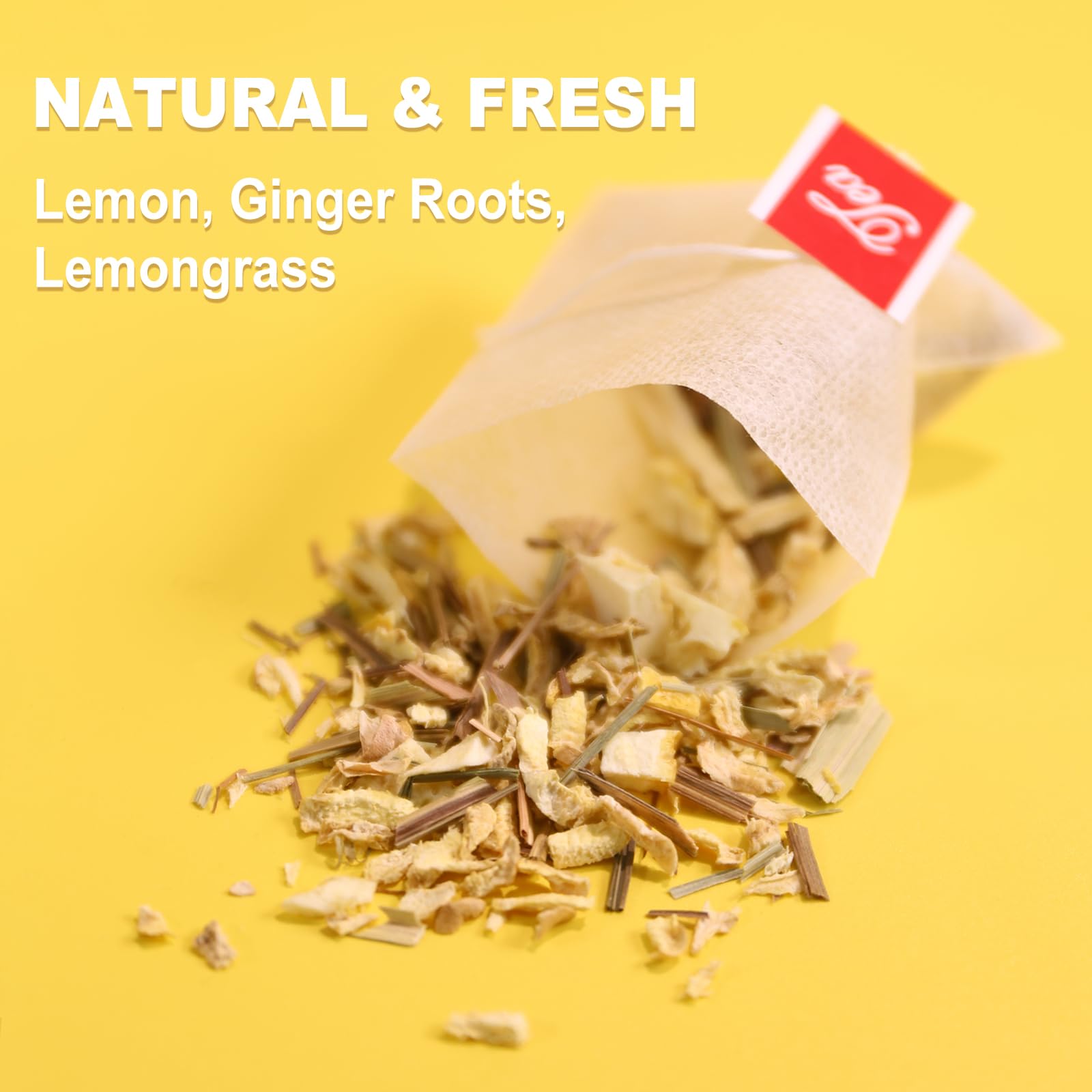 TEARELAE tea bags packaging close-up highlights pure ingredients and convenient daily brewing.