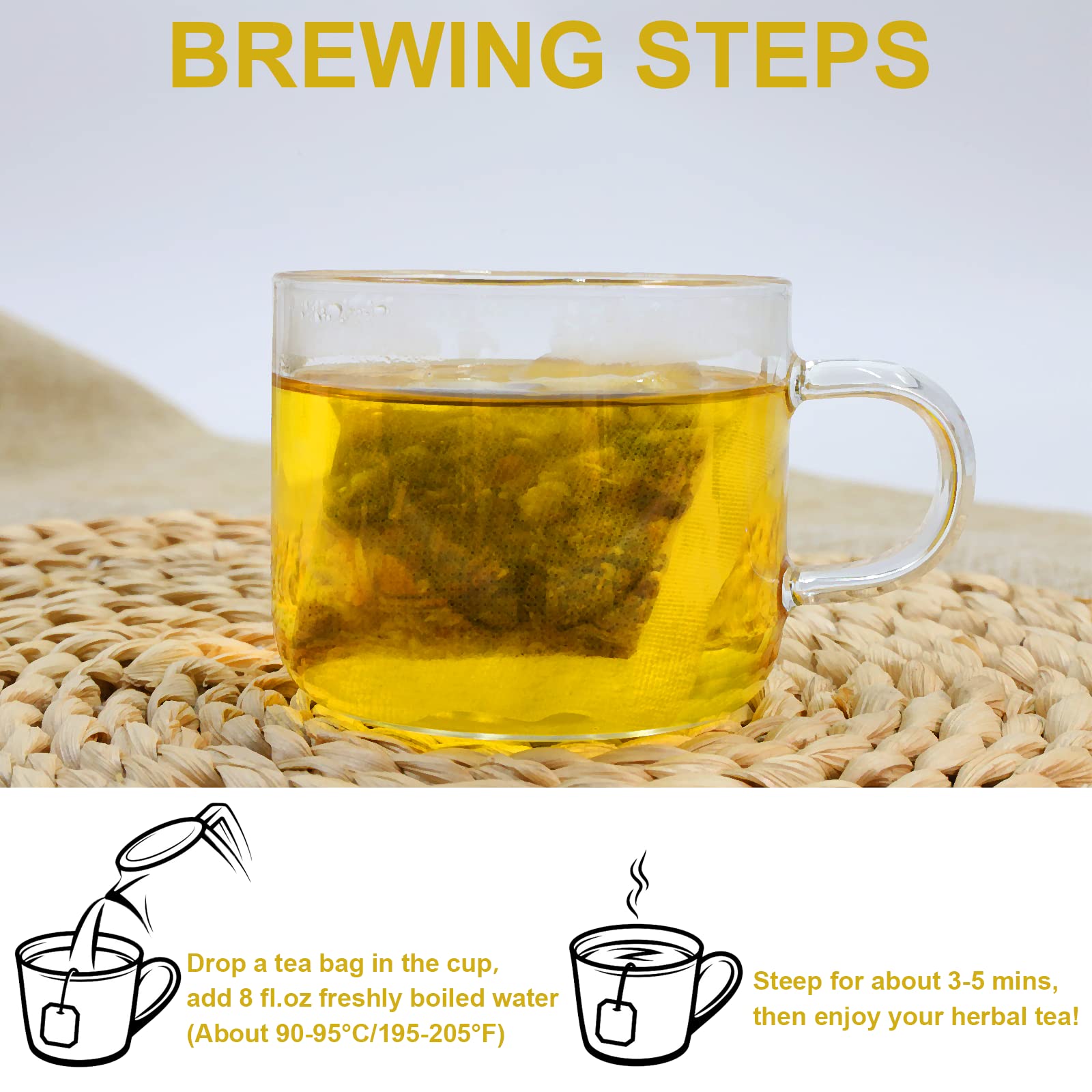 TEARELAE Ultrasonic sealed tea bags preserve pure taste.