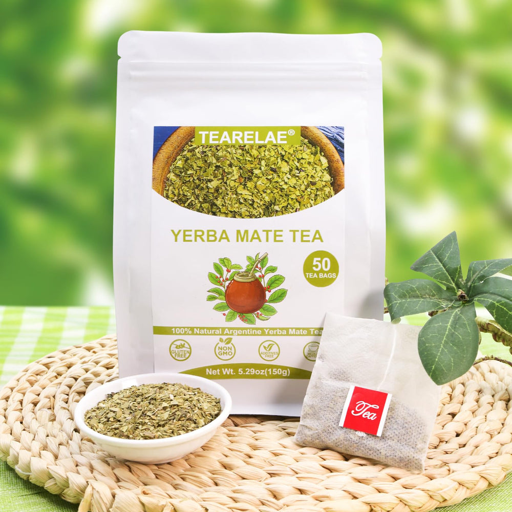 TEARELAE Yerba Mate brewed cup delivering refreshing energy
