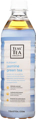 Teas' Tea Green Jasmine Organic glass with tea displaying crisp color and clean taste