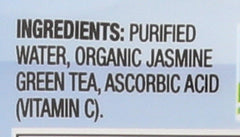 Teas' Tea Green Jasmine Organic label closeup highlighting pure ingredients and brewing heritage