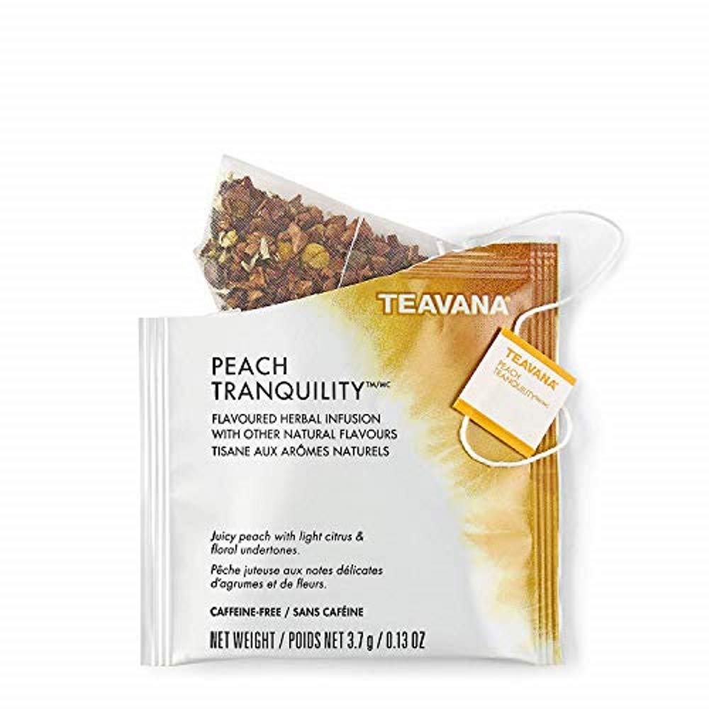 Teavana Lingtoolator vana Tea Sachets Peach Tranquility pack6 deliver a fragrant peach infusion for calm moments.