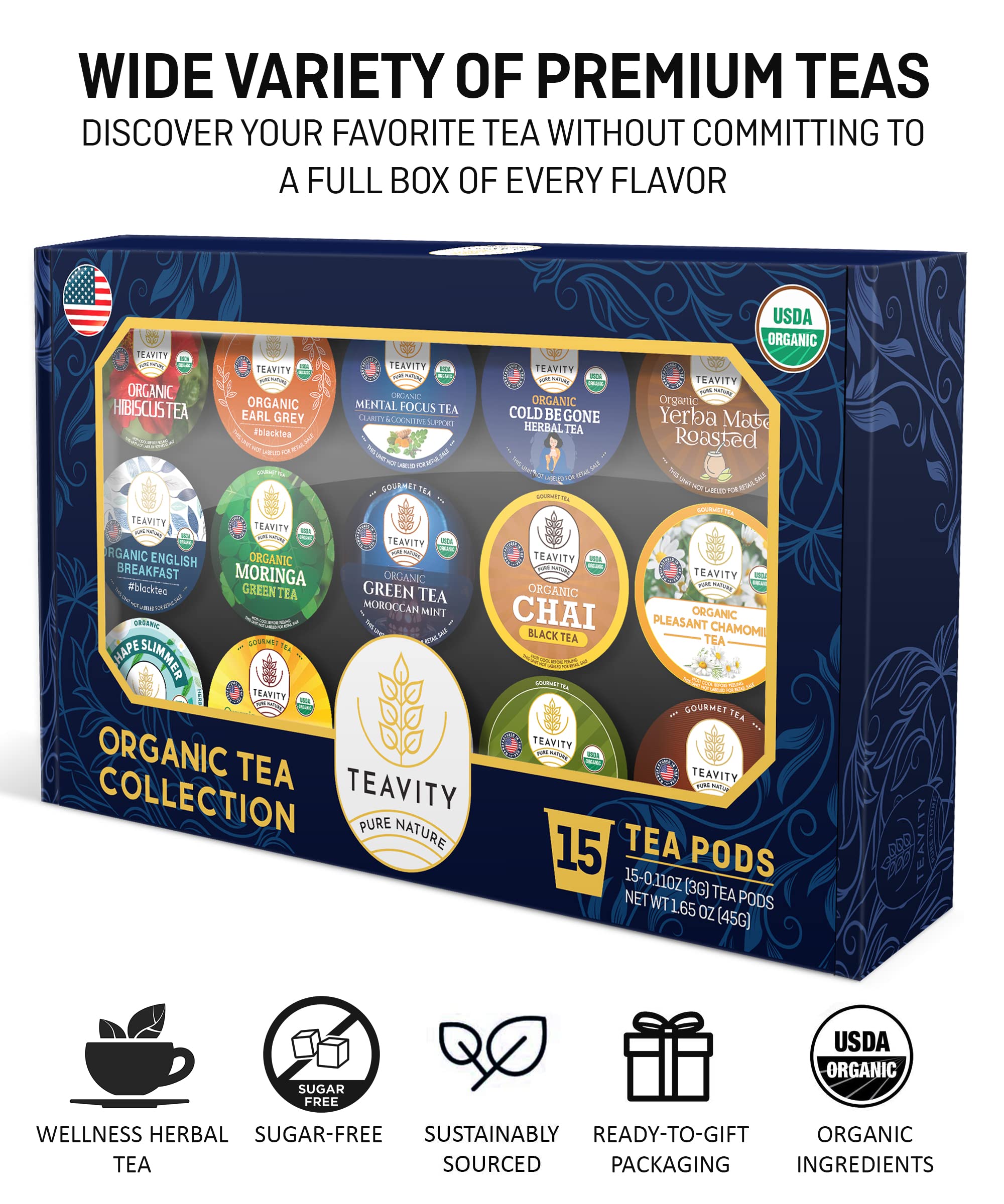 Teavity Earl Grey Tea Pods offer bright bergamot aroma for a refreshing afternoon.