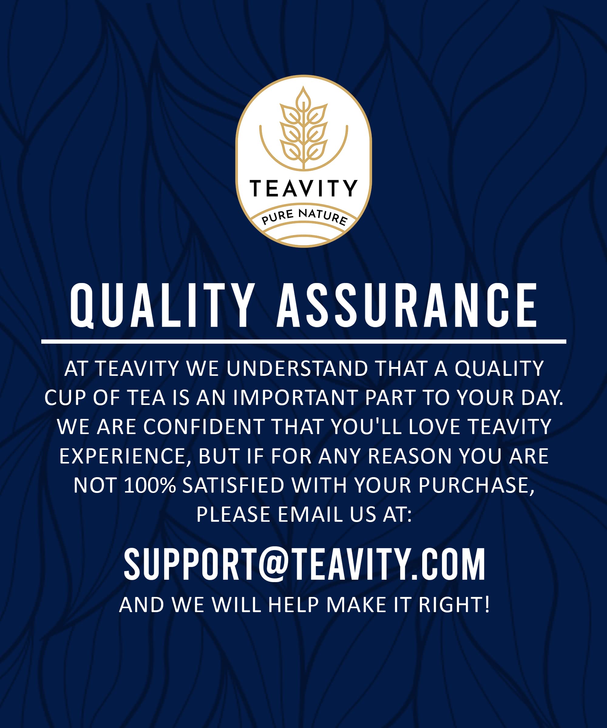 Teavity Organic Packaging supports sustainability during shipping.