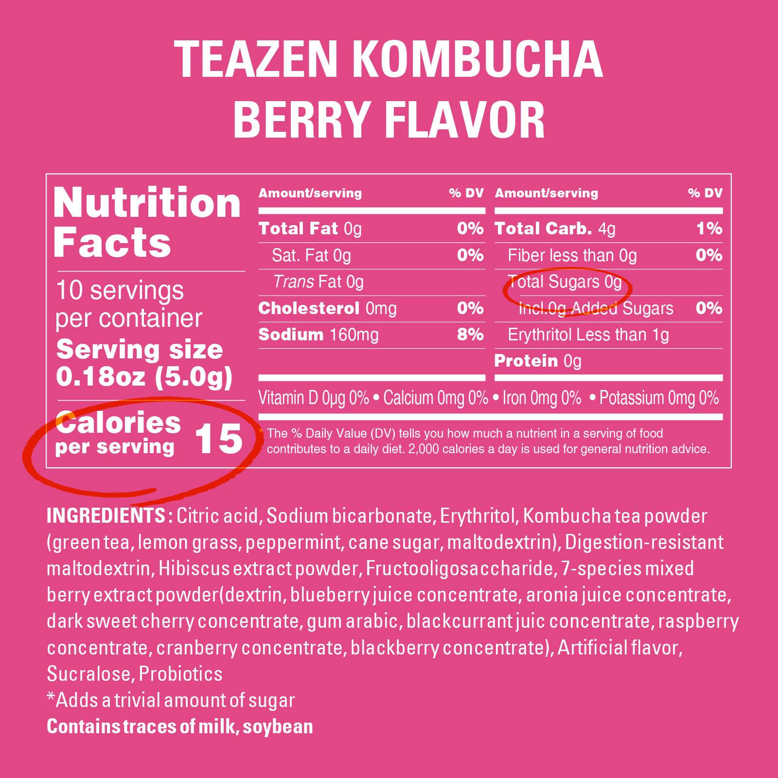 TEAZEN Berry Kombucha dissolves in water within seconds.