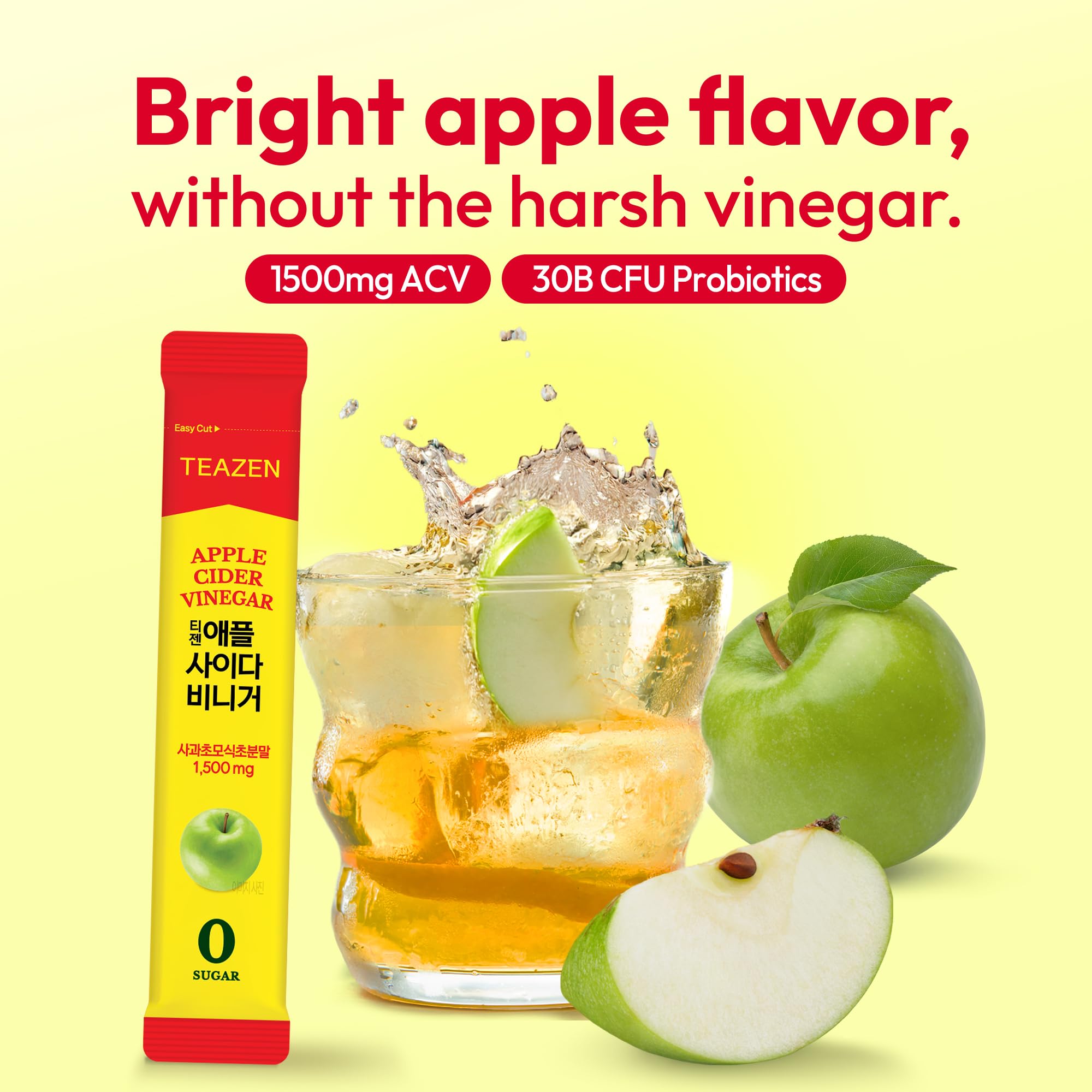 TEAZEN citrus-tang flavor ACV drink with a tangy finish after meals