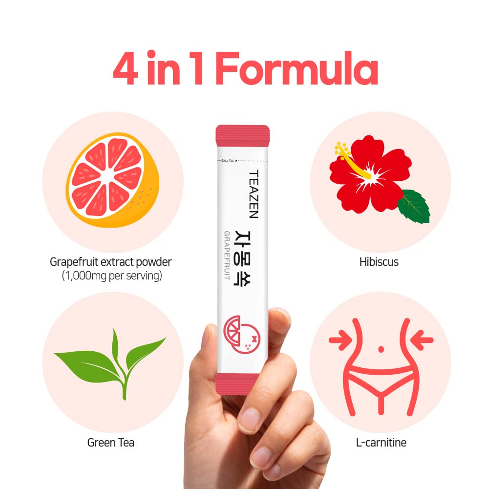 TEAZEN Grapefruit Tea Powder grapefruit pulp texture enhances the sip.