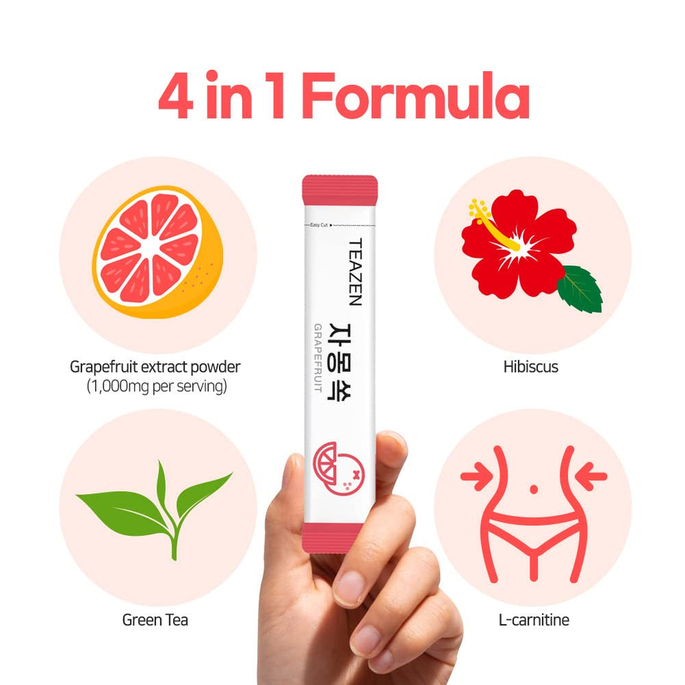 TEAZEN Grapefruit Tea Powder grapefruit pulp texture enhances the sip.