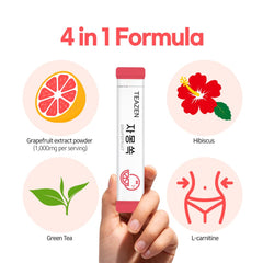 TEAZEN Grapefruit Tea Powder grapefruit pulp texture enhances the sip.