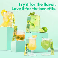 TEAZEN Kombucha Tropical Zest Shine Muscat stick showcases floral aroma and grape sweetness.